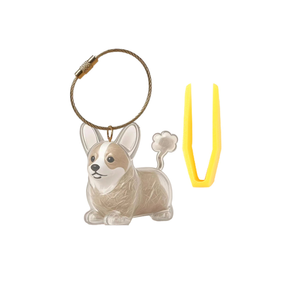 Portable Dog Hairs Storage Bottle with Chain, Memorial Dog Hair Keepsake for Pet Owner