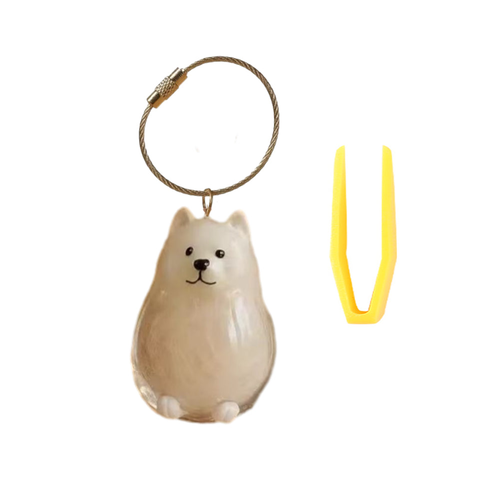 Portable Dog Hairs Storage Bottle with Chain, Memorial Dog Hair Keepsake for Pet Owner