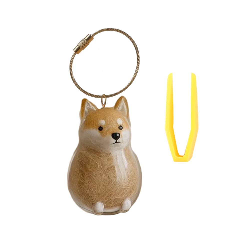 Portable Dog Hairs Storage Bottle with Chain, Memorial Dog Hair Keepsake for Pet Owner