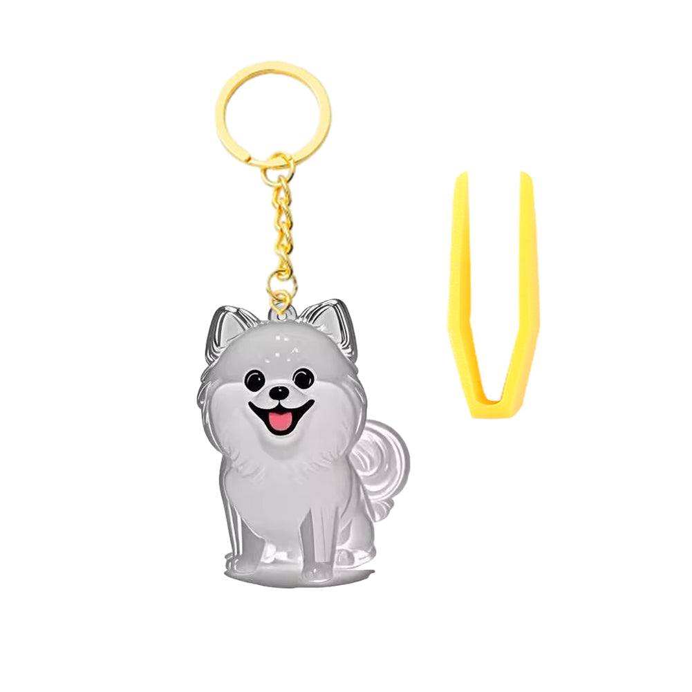 Memorial Dog Hair Keepsake with Keychain and Hair Pickup for Pet Owner