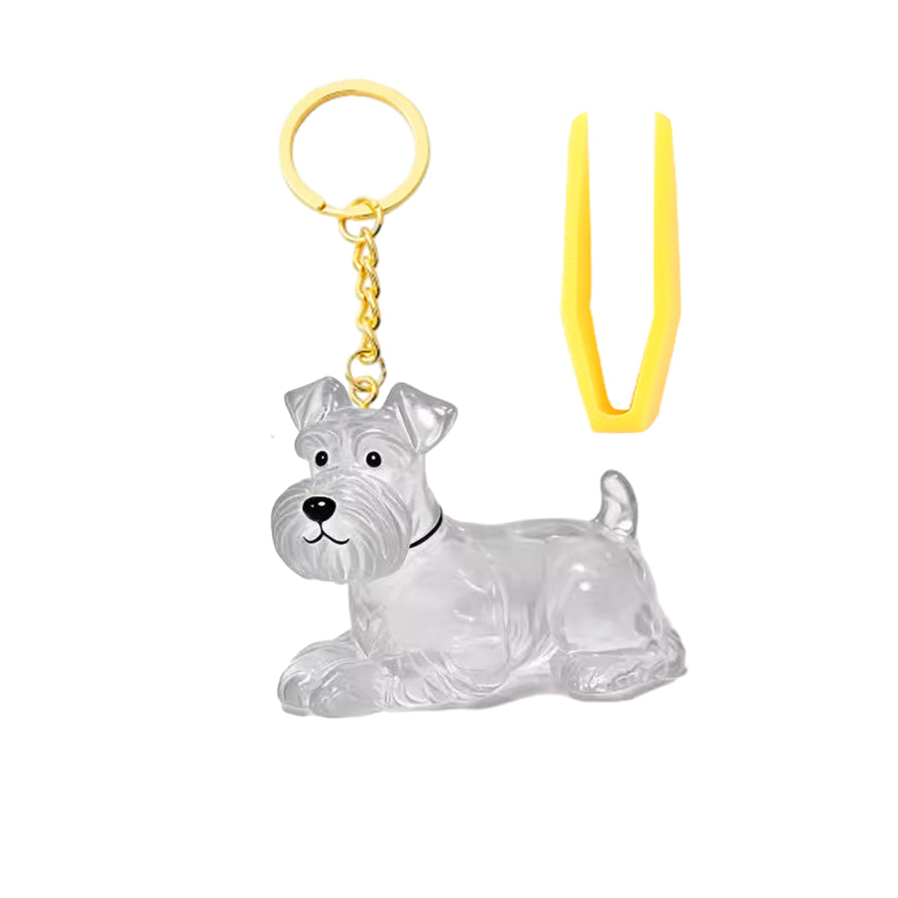 Memorial Dog Hair Keepsake with Keychain and Hair Pickup for Pet Owner