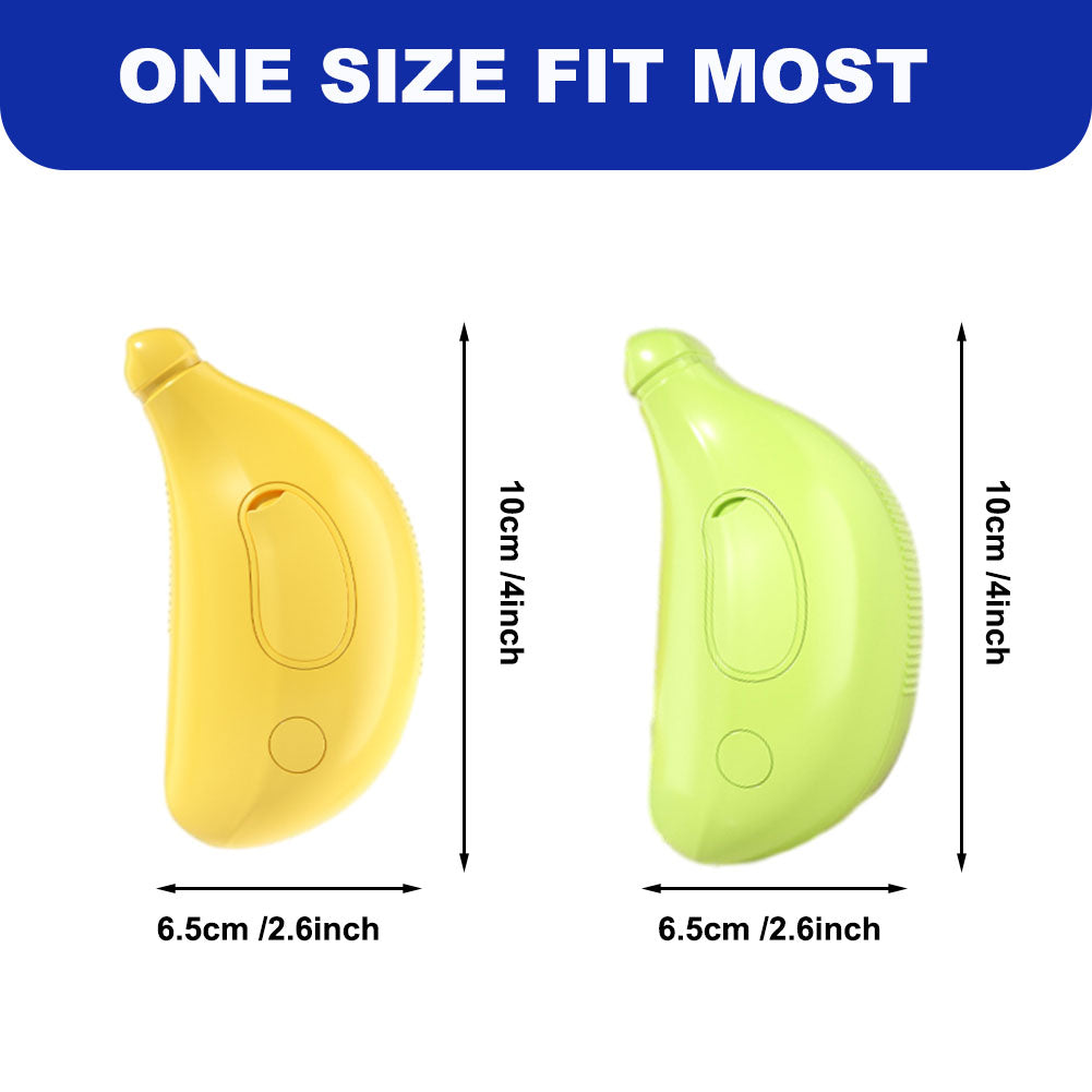 Cepillo para gatos con vapor, lindo cepillo para mascotas con vapor autolimpiante en forma de plátano para gatos y conejos