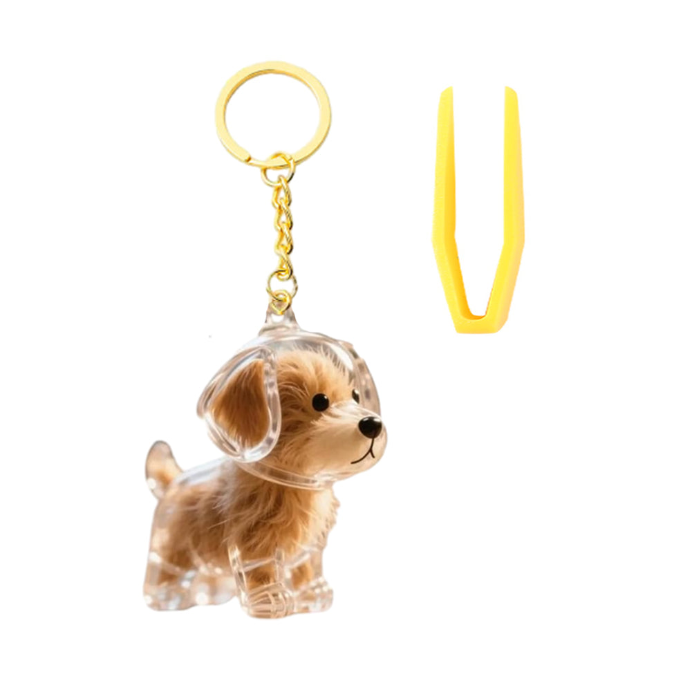 Memorial Dog Hair Keepsake with Keychain and Hair Pickup for Pet Owner
