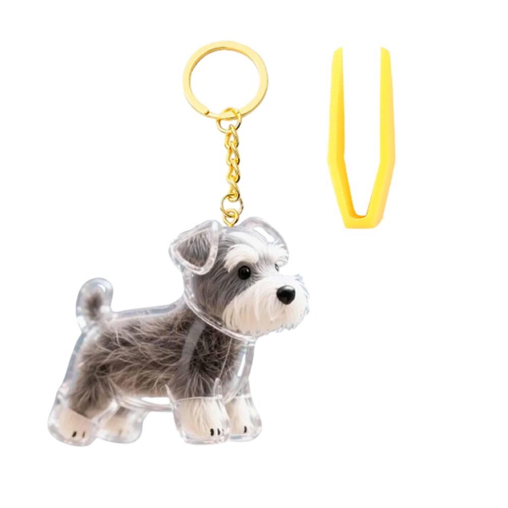 Memorial Dog Hair Keepsake with Keychain and Hair Pickup for Pet Owner