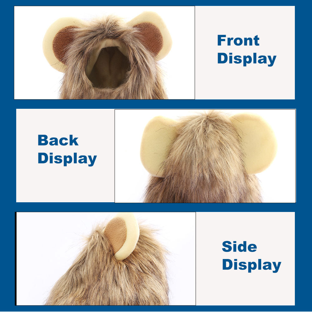 Funny Lion Mane Wig for Small to Large Sized Cat