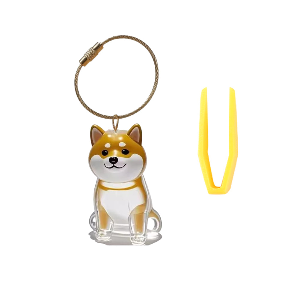 Portable Dog Hairs Storage Bottle with Chain, Memorial Dog Hair Keepsake for Pet Owner