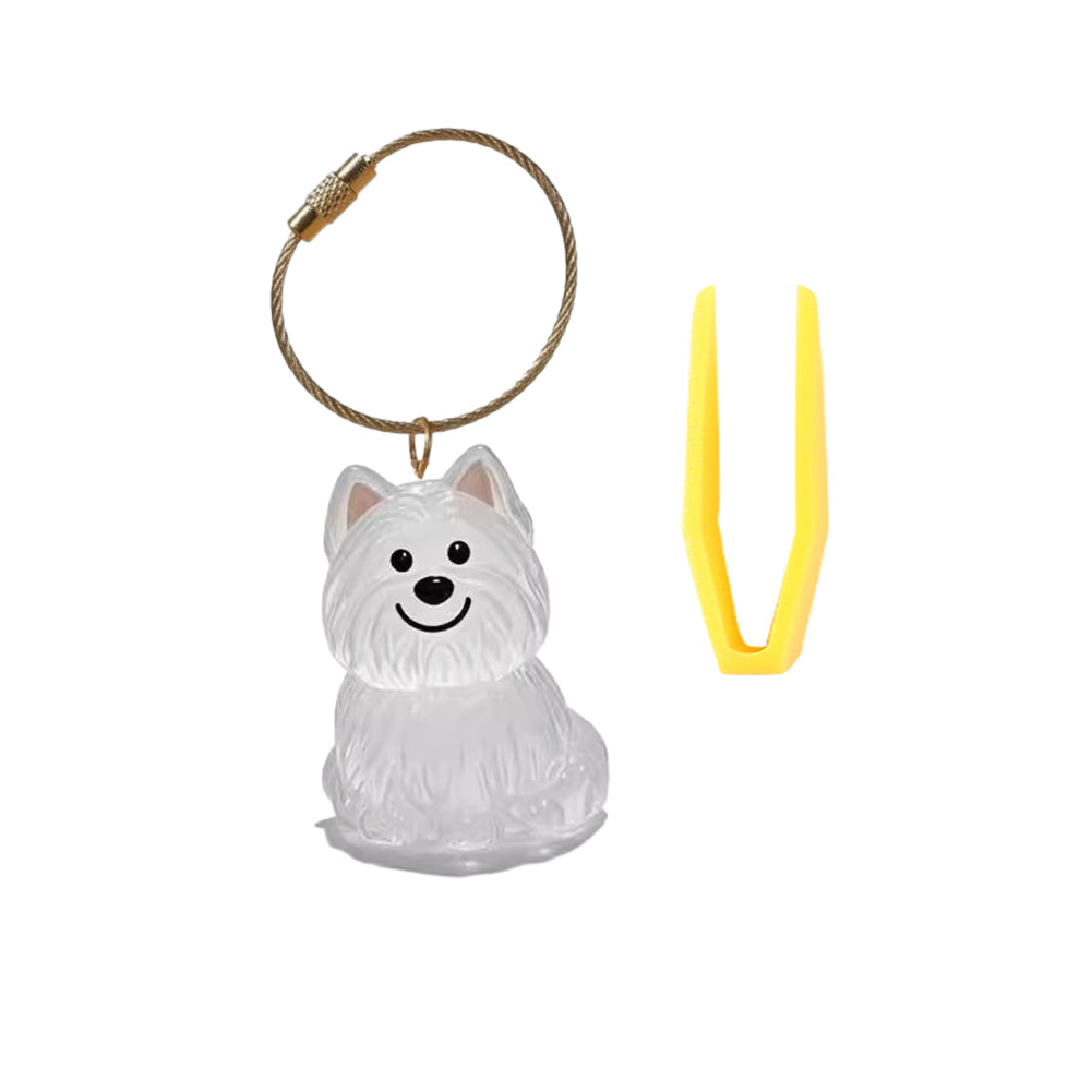 Portable Dog Hairs Storage Bottle with Chain, Memorial Dog Hair Keepsake for Pet Owner