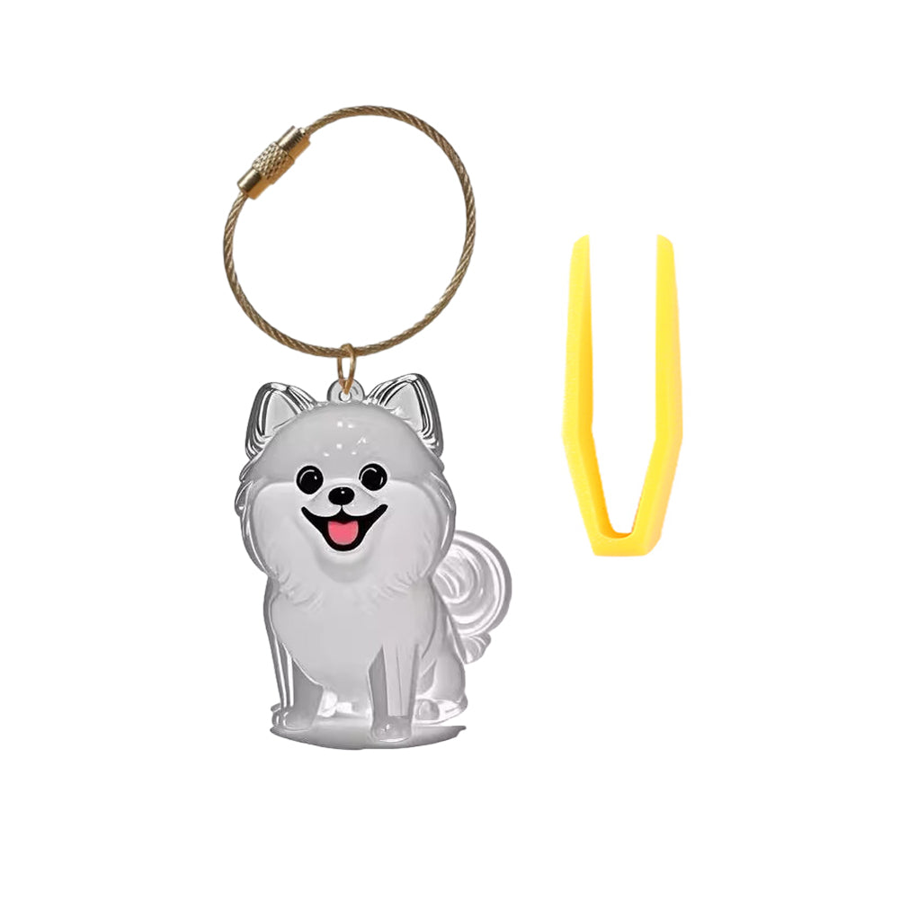 Portable Dog Hairs Storage Bottle with Chain, Memorial Dog Hair Keepsake for Pet Owner