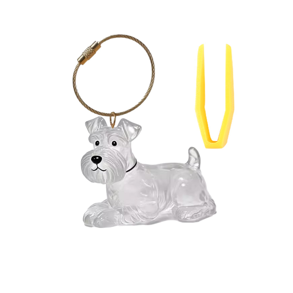 Portable Dog Hairs Storage Bottle with Chain, Memorial Dog Hair Keepsake for Pet Owner