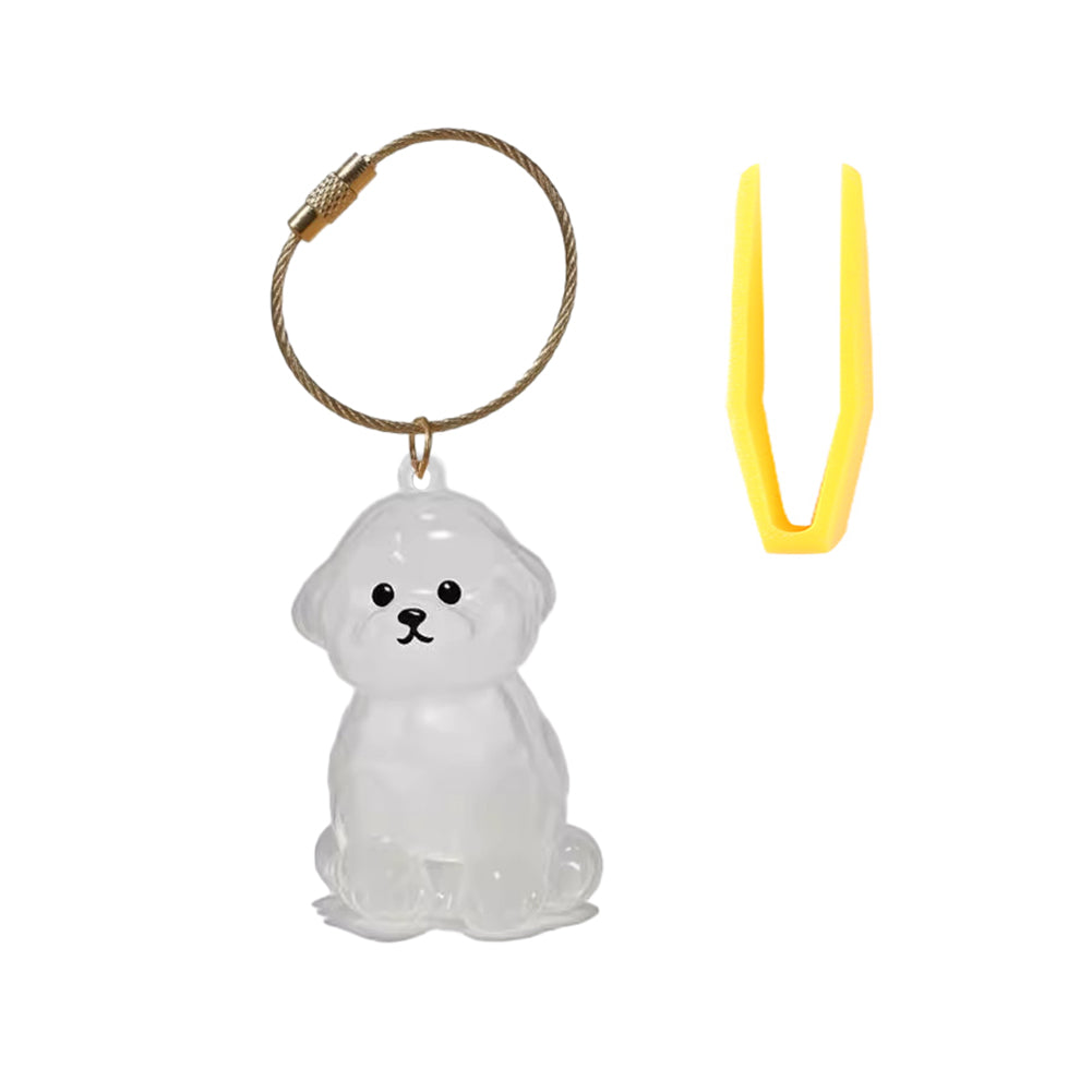 Portable Dog Hairs Storage Bottle with Chain, Memorial Dog Hair Keepsake for Pet Owner