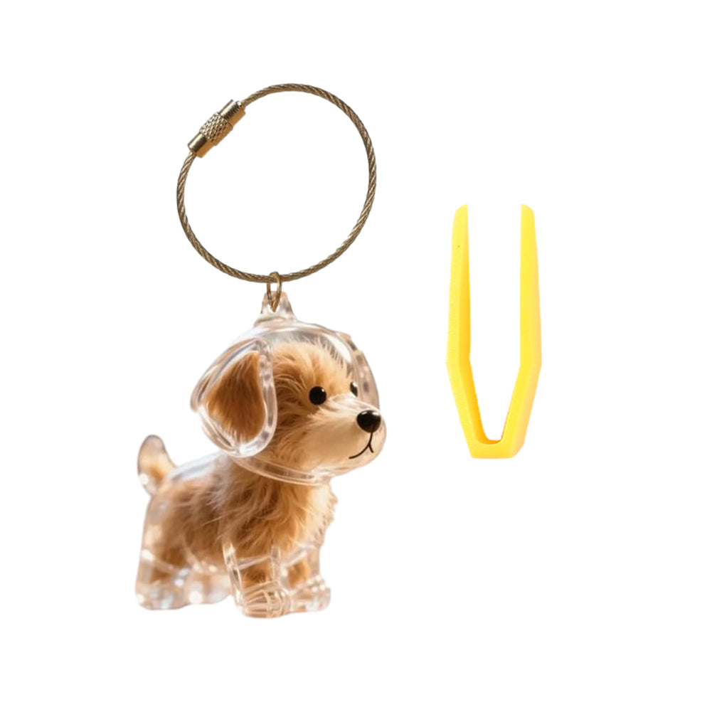 Portable Dog Hairs Storage Bottle with Chain, Memorial Dog Hair Keepsake for Pet Owner