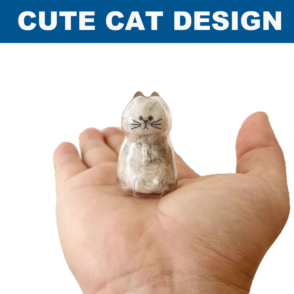 Transparent Cat Hairs Storage Bottle with Chain, Memorial Cats Hair Keepsake for Pet Owner