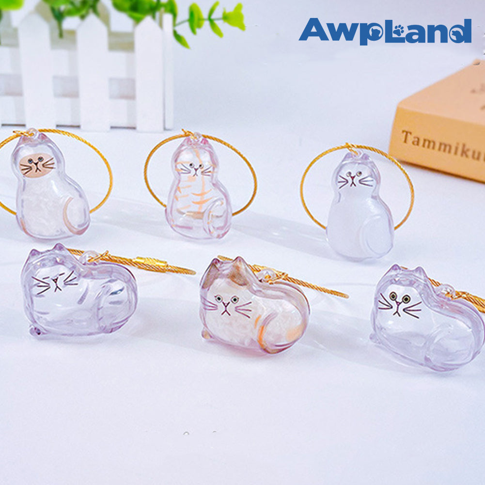 Transparent Cat Hairs Storage Bottle with Chain, Memorial Cats Hair Keepsake for Pet Owner