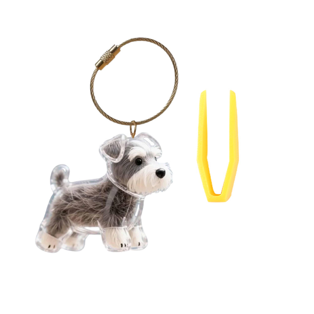 Portable Dog Hairs Storage Bottle with Chain, Memorial Dog Hair Keepsake for Pet Owner