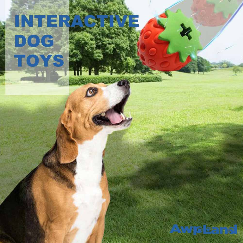 Pitaya Dog Puzzle Toys, Rubber Dog Chew Toys for Treat Food Dispenser