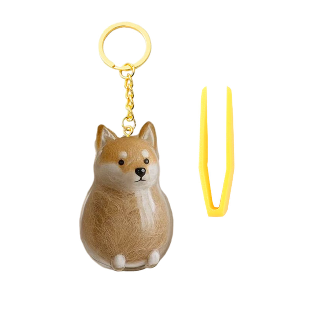 Memorial Dog Hair Keepsake with Keychain and Hair Pickup for Pet Owner