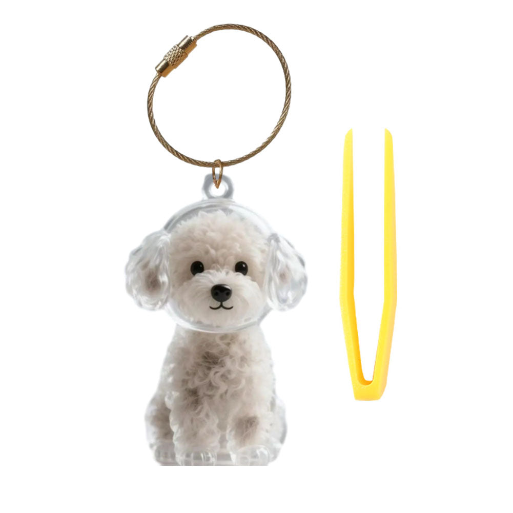Portable Dog Hairs Storage Bottle with Chain, Memorial Dog Hair Keepsake for Pet Owner