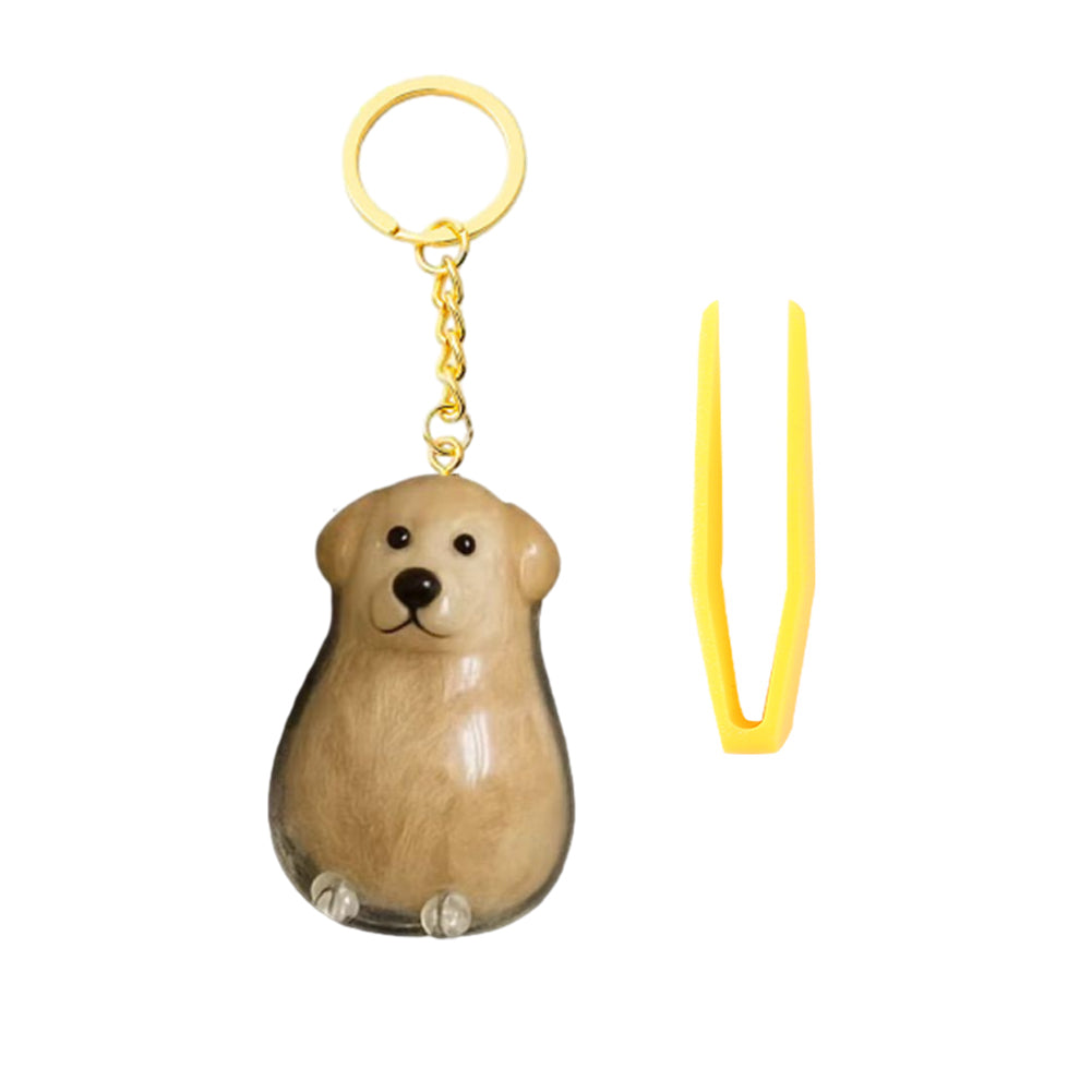 Memorial Dog Hair Keepsake with Keychain and Hair Pickup for Pet Owner
