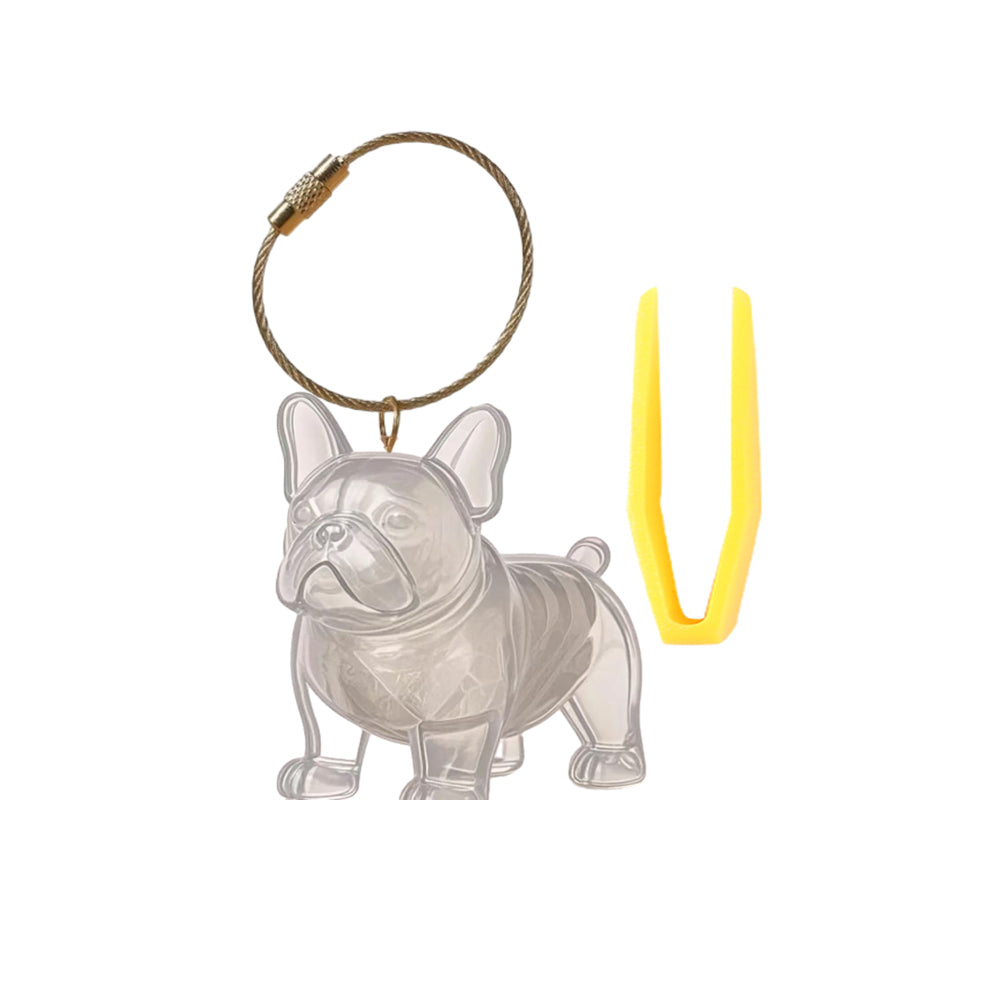 Portable Dog Hairs Storage Bottle with Chain, Memorial Dog Hair Keepsake for Pet Owner
