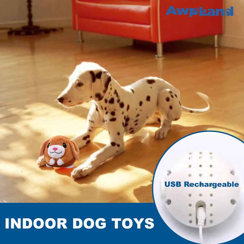 Active Moving Pet Plush Toy with Pop Songs& Recording Mode to Keep Dogs Busy
