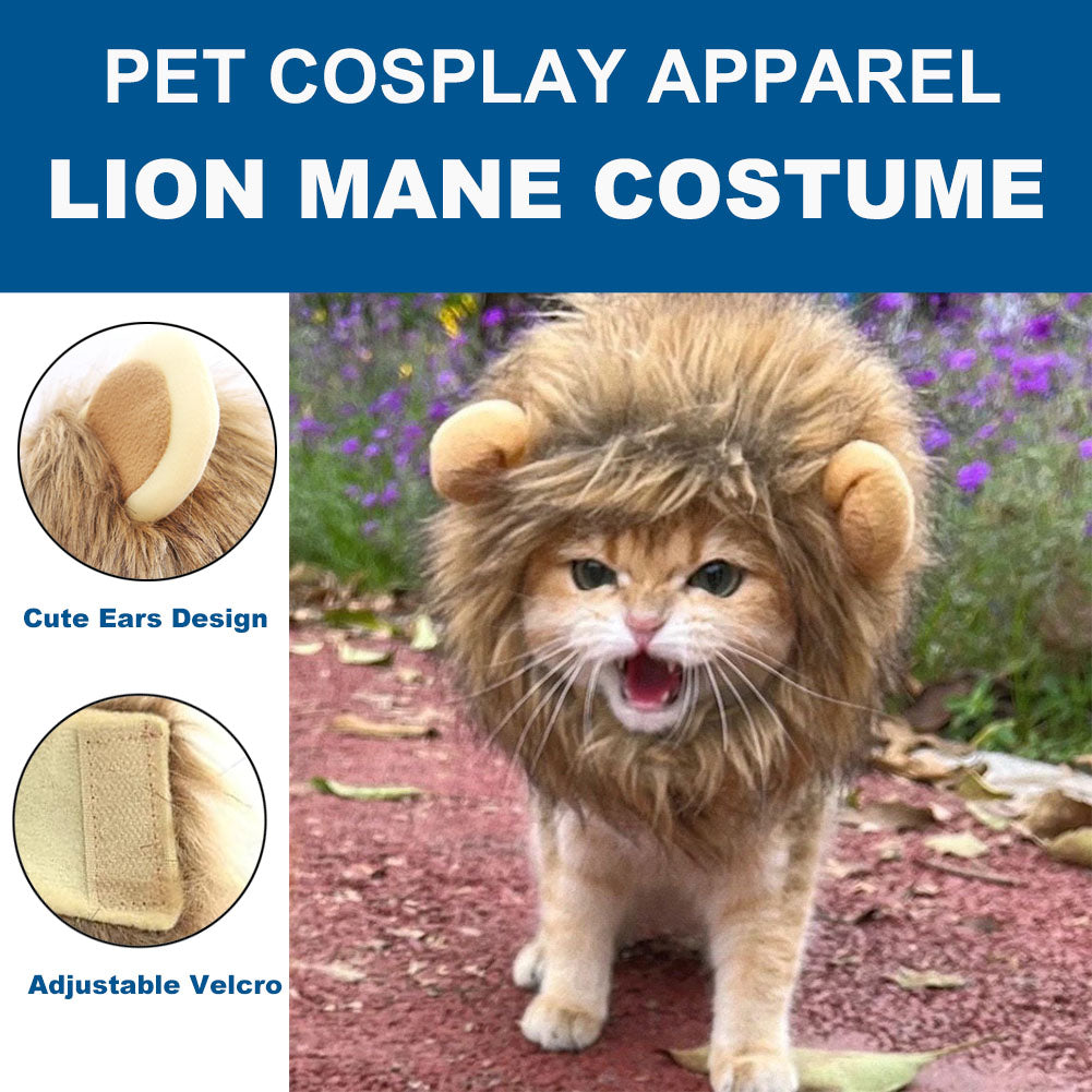 Funny Lion Mane Wig for Small to Large Sized Cat