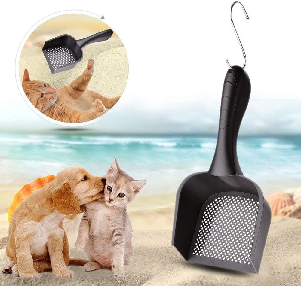 Awpland Cat Litter Scoop with Handle for Easy Sifting and Clean All Cat Litter Box