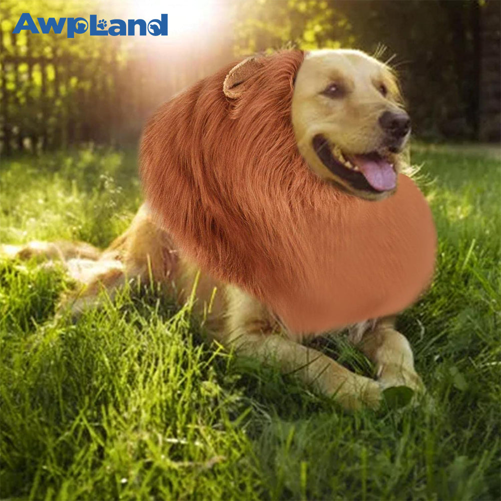 Realistic Lion Mane Wig for Medium to Large Sized Dog