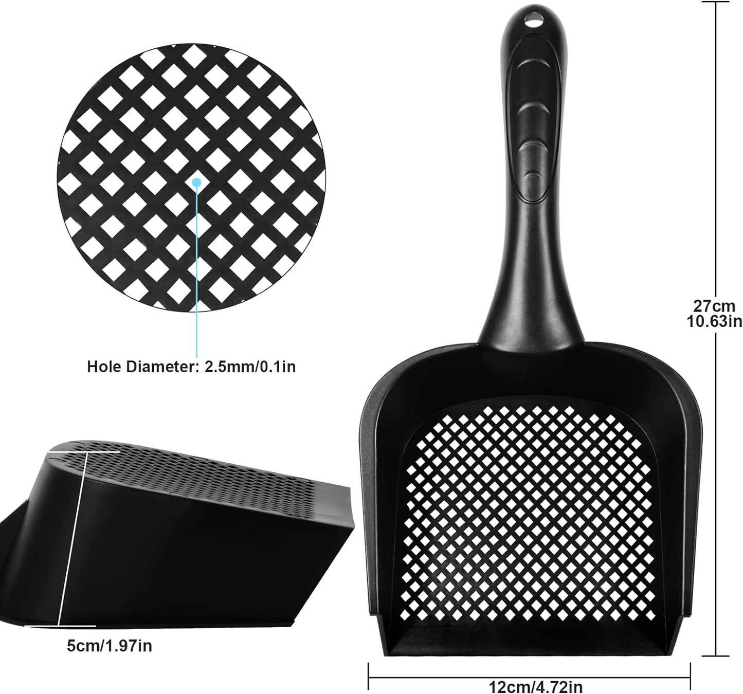 Awpland Cat Litter Scoop with Handle for Easy Sifting and Clean All Cat Litter Box