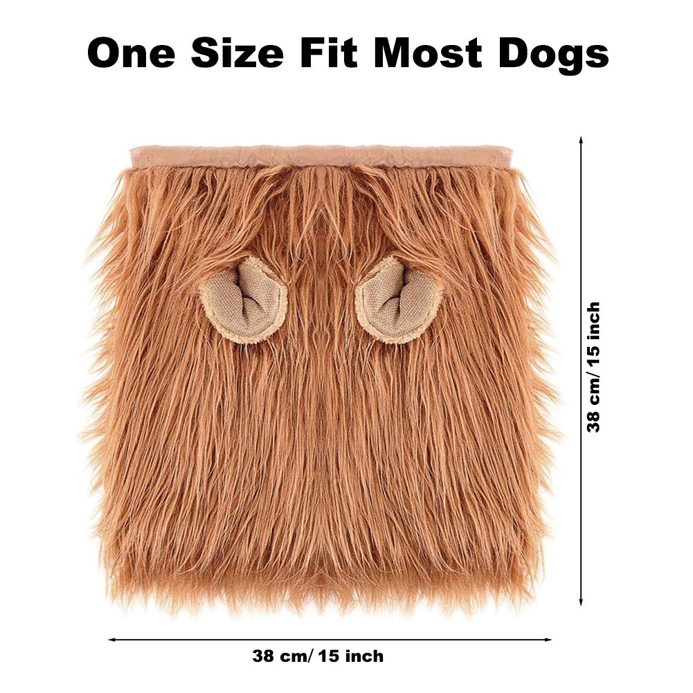 Realistic Lion Mane Wig for Medium to Large Sized Dog