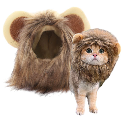 Funny Lion Mane Wig for Small to Large Sized Cat