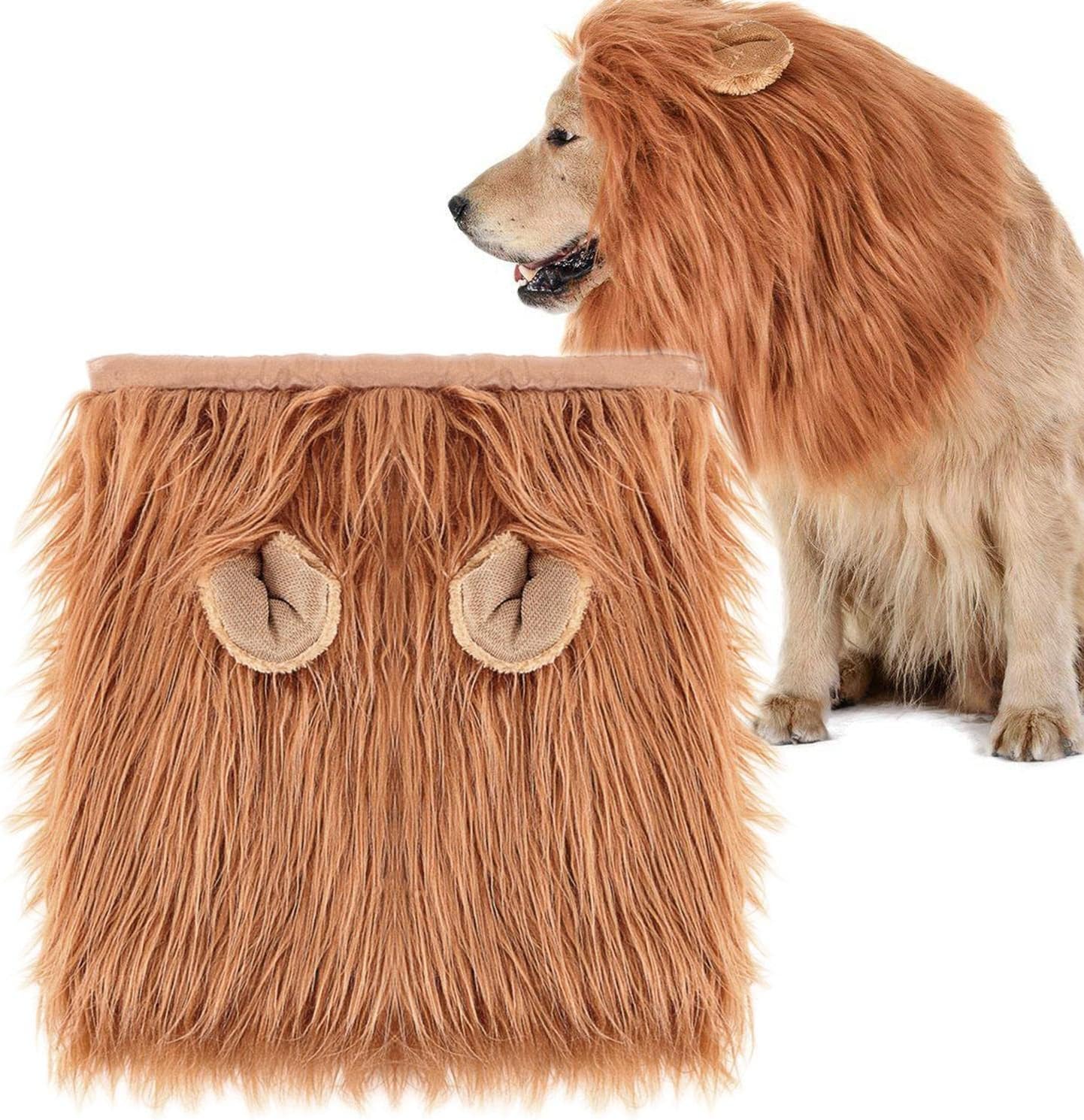 Realistic Lion Mane Wig for Medium to Large Sized Dog