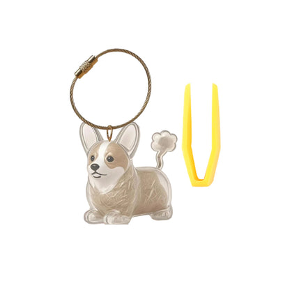 Portable Dog Hairs Storage Bottle with Chain, Memorial Dog Hair Keepsake for Pet Owner