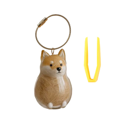 Portable Dog Hairs Storage Bottle with Chain, Memorial Dog Hair Keepsake for Pet Owner