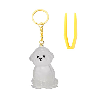 Memorial Dog Hair Keepsake with Keychain and Hair Pickup for Pet Owner