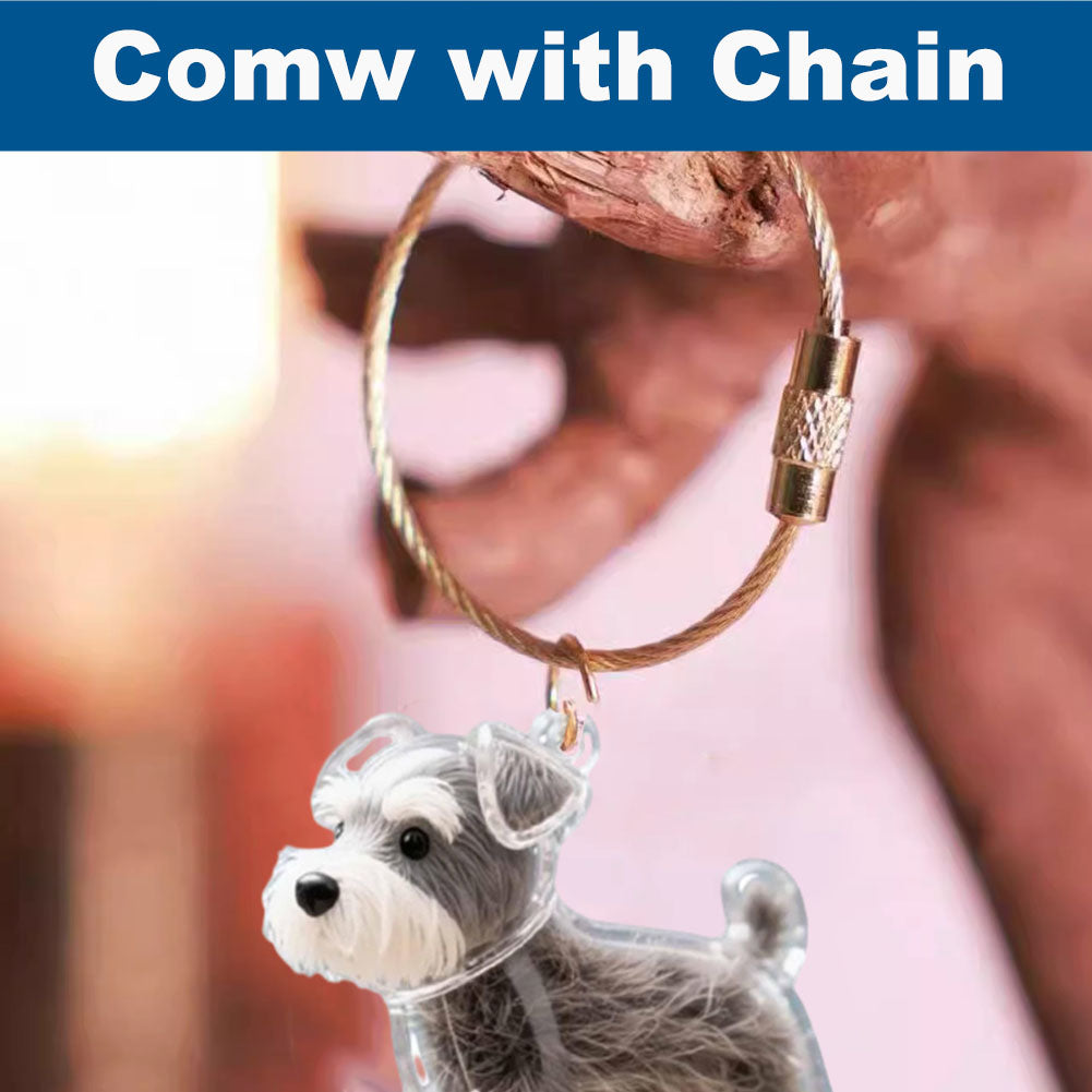 Portable Dog Hairs Storage Bottle with Chain, Memorial Dog Hair Keepsake for Pet Owner