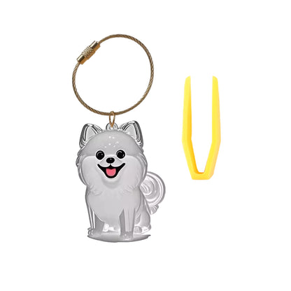Portable Dog Hairs Storage Bottle with Chain, Memorial Dog Hair Keepsake for Pet Owner