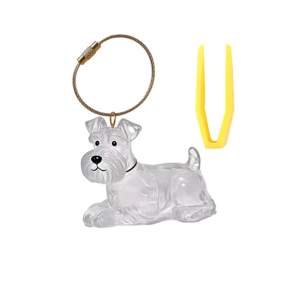 Portable Dog Hairs Storage Bottle with Chain, Memorial Dog Hair Keepsake for Pet Owner