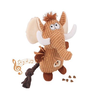 Plush Dog Toy - Cute Elephant Shape and Durable Squeaky Dog Toys