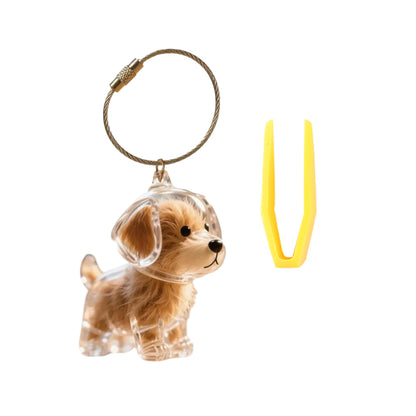 Portable Dog Hairs Storage Bottle with Chain, Memorial Dog Hair Keepsake for Pet Owner