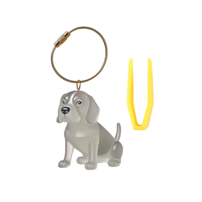 Portable Dog Hairs Storage Bottle with Chain, Memorial Dog Hair Keepsake for Pet Owner