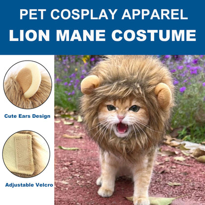 Funny Lion Mane Wig for Small to Large Sized Cat