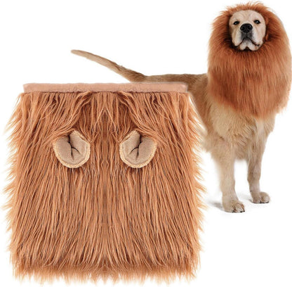 Realistic Lion Mane Wig for Medium to Large Sized Dog
