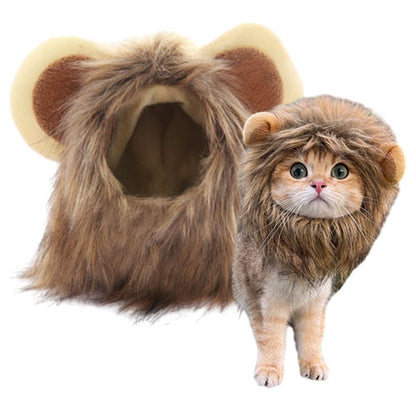 Funny Lion Mane Wig for Small to Large Sized Cat