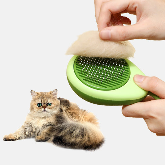 かわいいアボカド型の犬用ブラシ（リリースボタン付き） 
